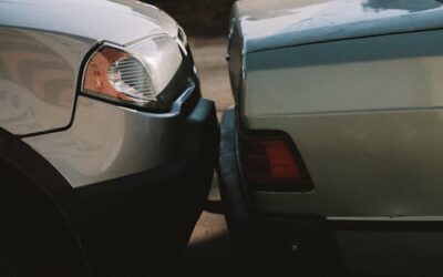 Minor car accident scene