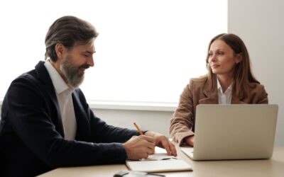 Business professionals meeting at office table