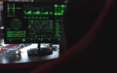 Computer monitor displaying security code