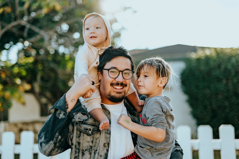 Texas family outside their home