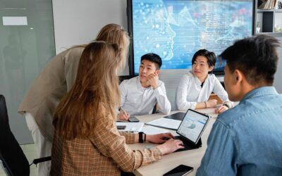 Business meeting in modern office